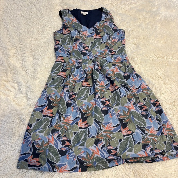 LL Bean Signature Pheasant Sundress Cotton w Pockets Sleeveless Dress Size 6 - Picture 11 of 11